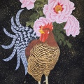 鶏と牡丹
