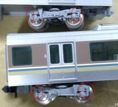TOMIX、223系2000番台初期ロットでの台車相違