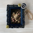 チャウチャウの花の油絵風アートバッグチャームができました！