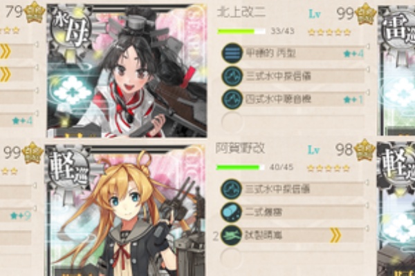 新入りと装備改修メモ書き 艦これ 下野特務司書日記 文アル