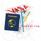『obtain a visa（ビザをとる）』の画像