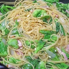 春野菜たっぷり♪菜の花とベーコンの簡単ワンパンパスタ！