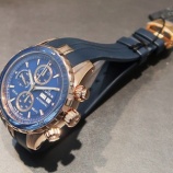 『【01123-37J5-NID5】ブルー×ローズゴールドのクロノダイバーズ』の画像