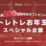 『100万円相当が当るお年玉キャンペーンが開催中です』の画像