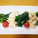 アスパラ菜の花のタルタル添え～