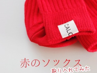 イロチ買い！赤いくつ下取り入れてみた♡