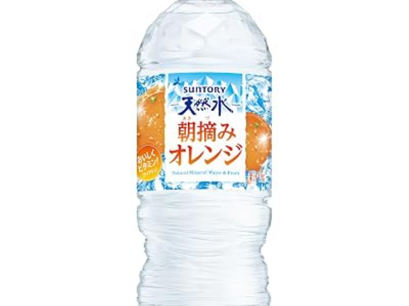 【1,961円】サントリー天然水 朝摘みオレンジ 冷凍兼用 540ml×24本がタイムセール特価。オレンジ果汁入り。無糖ではない