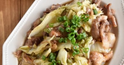 とろとろ白菜と豚こまの生姜焼き