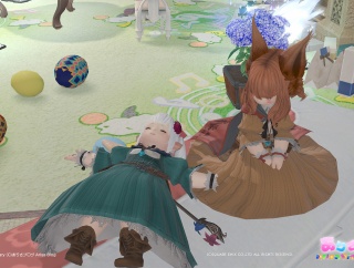 【FF14】相方ちゃまの横でバタンキュー幸せヾ(〃^∇^)ﾉ【FFXIV】