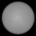 6月8日の太陽黒点（16時頃急に明るくなりました）