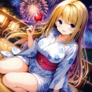 ・日曜AIイラスト部「浴衣・クロエ・ルメール＆花房優輝」