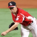 SB大関(27) 1.53(2位) 9勝(2位タイ) 111.2回(6位タイ) 被打率.177(1位) WHIP0.87(1位)