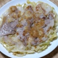 お好み焼きにはんぺんを入れてふわふわに