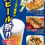 『生ビール100円祭り開催中』の画像