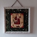 サンタクロースの額絵キルト