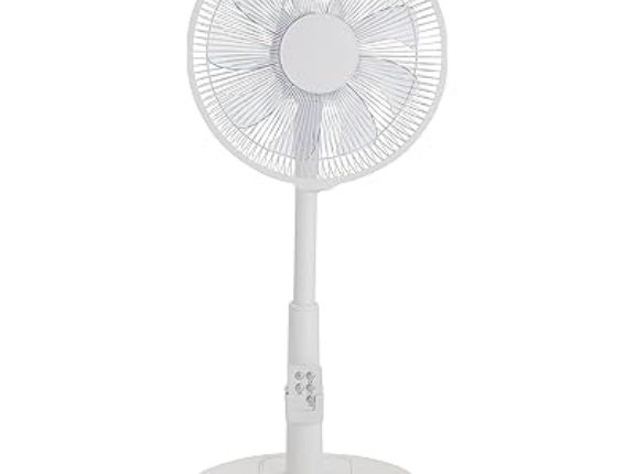 【2,988円】Amazonベーシック リビング扇風機 DCモーター リモコン付がタイムセール特価。幅36cm×奥行き36cm×高さ67～86cm