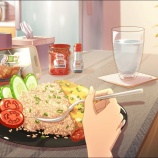 『ナシゴレンを作りながら宣伝する調味料「Sasa Melezatkan」のアニメCMがおいしそう』の画像