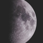 『上弦過ぎのお月様と本日の太陽面』の画像