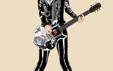 『②ネットなどの画像を参考にしたりして個人的嗜好によるイラスト（ギターシリーズ）の記録。』の画像