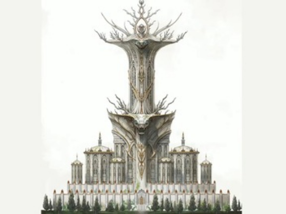 【FF14】アゼムの召喚陣の一部がアゼムの紋章ではないかという予想と白銀アートワークのとある建物がそれに似ていると話題に
