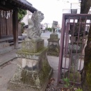 川越市 的場 若宮八幡神社 その2 ［手水鉢・狛犬 他］