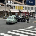 【現場の様子】#交通情報 東港線 新潟県新潟市中央区 万代シテイバスセンター交差点付近 衝突事故で周辺道路規制渋滞8月11日 #新潟 #万代 #お盆