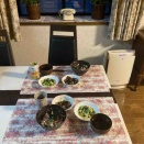 夕食は、クイーンの5  焼き茄子もあります