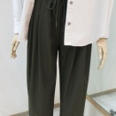 ポルタディルッサ、ストレッチナイロンバレルパンツ