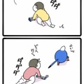 オカメを追う赤ちゃんは…