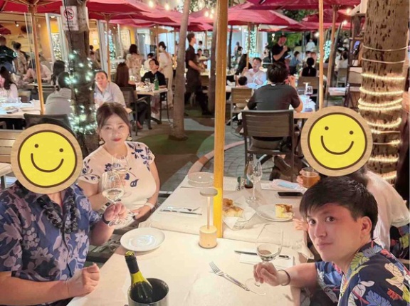ハワイのアランチーノで家族ディナー
