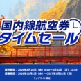 ANA、8月26日0時から国内線航空券セール開催！10～1月搭乗分が対象