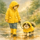 雨の日の散歩道