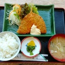2025.08.01 アジフライ定食 @直美