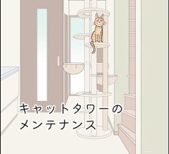 キャットタワーのメンテナンス
