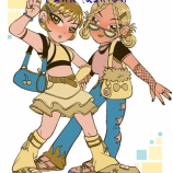 『We’re wearing matching outfits today.（今日は友達とお揃いだよ）』の画像