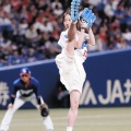 元アイドルの脚上げノーバン始球式