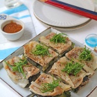 レンジで重ねて簡単ヘルシー！夏野菜と豚肉の重ね蒸し♪ごまみそだれ
