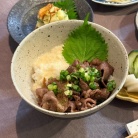 牛とろろ丼の夜ごはん