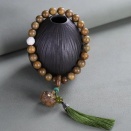 24玉数珠ブレスレット 白玉菩提蓮華と携帯香合