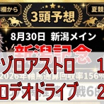 【結果更新】８月３０日【日】新潟競馬７～１２R（後半）全レース指数