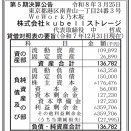 kubellストレージ 決算公告（第5期）