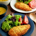 ＜新しい美濃焼の食器＞にささみカツとかぼちゃスープを盛ってみました【PR】