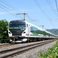 7月13日撮影　「リゾートビュー諏訪湖」と「TRAIN　SUITE四季島」と「あずさ74号」