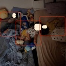 寝ている・・・