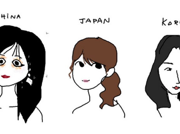 「日本・中国・韓国女性の違いってこんな感じでしょ」外国人の比較イラストが話題に