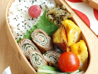 豚肉の大葉みそ焼き弁当【主夫体験】