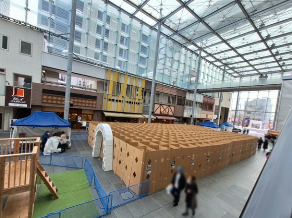 スケールアップ！過去最高難度に挑め！総曲輪『グランドプラザ』の『ダンボールめいろ』1月31日～2月23日。