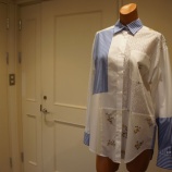 『MSGM(エムエスジーエム)パッチワークポプリンシャツ』の画像