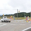 秋田県初のラウンドアバウト導入 実験初日、中央部分に車が衝突する事故