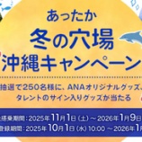 『ANA 最大15000円割引!あったか、冬の穴場、沖縄キャンペーン』の画像